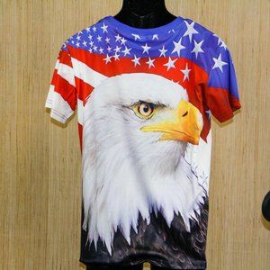 Alistyle Unisex Fashion 3D Print T-Shirt Eagle America - M